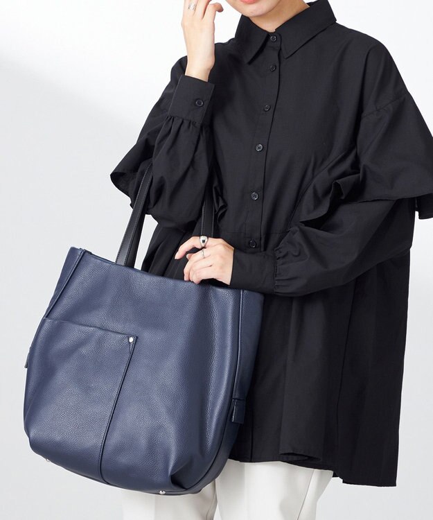 Y'SACCS 木村多江×Y'SACCS ラウンドシルエットトート ネイビー