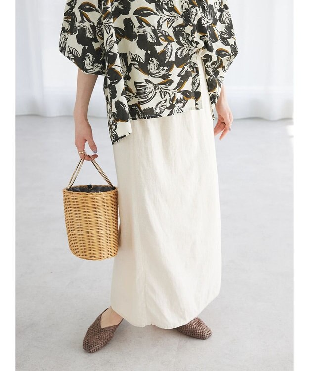 CRAFT STANDARD BOUTIQUE 【キナリノ別注】リネンレーヨンスカート Ivory