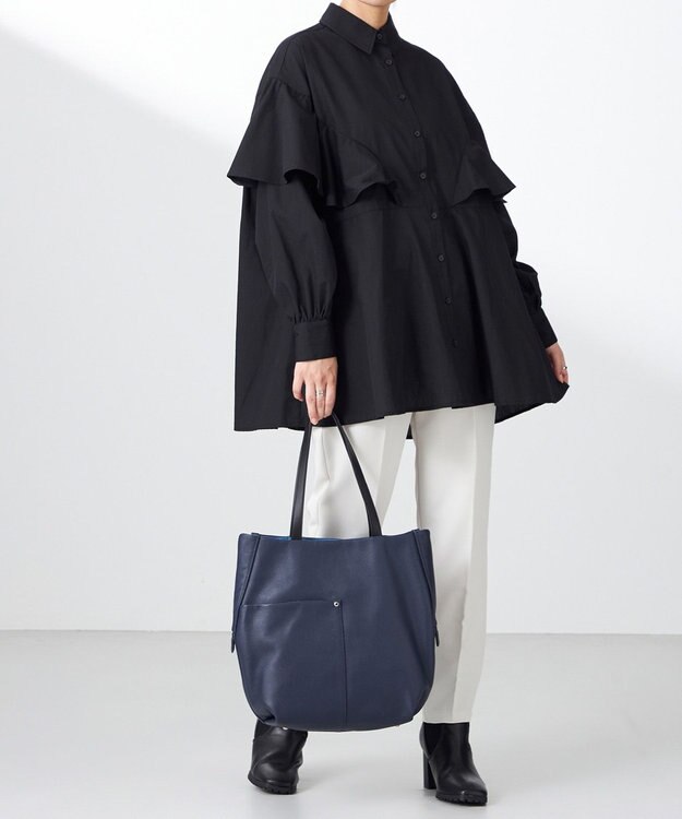 Y'SACCS 木村多江×Y'SACCS ラウンドシルエットトート ネイビー