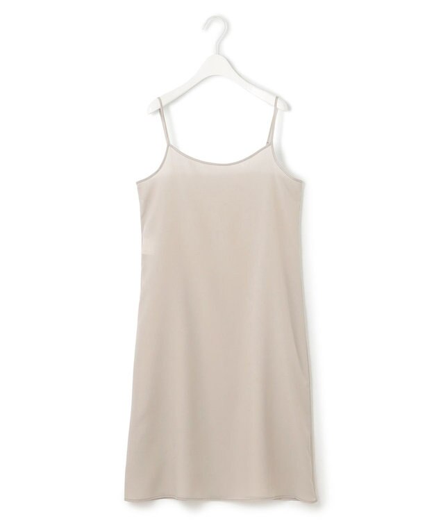 ICB L 【接触冷感・吸水速乾・防シワ・UVケア・洗える】 エステルドライトロ ワンピース トープ×ブラック系