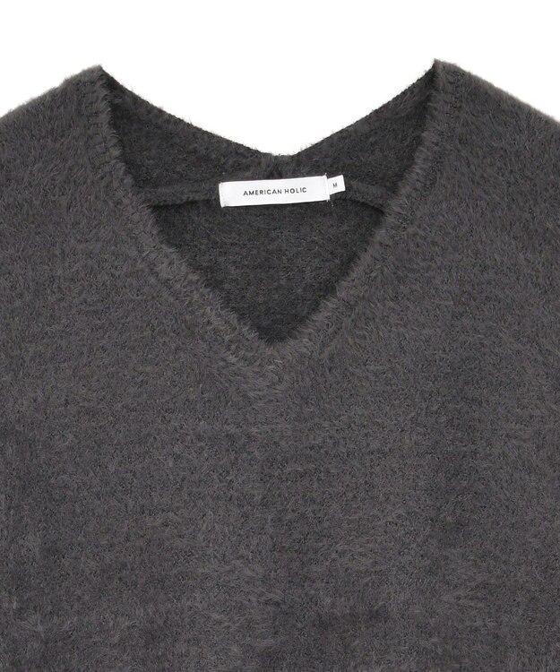 AMERICAN HOLIC Ｖネックフェアリーニットプルオーバー Charcoal Gray