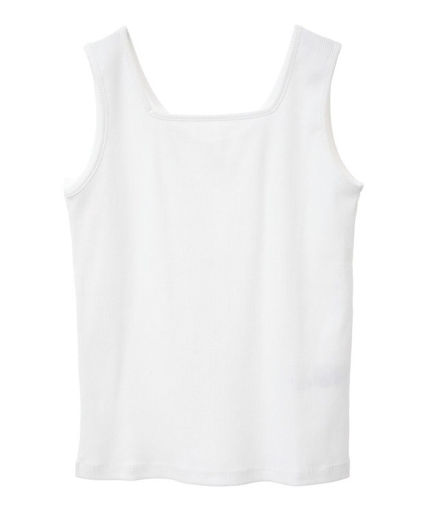 Green Parks 前後２Ｗａｙ　リブタンクトップ Off White