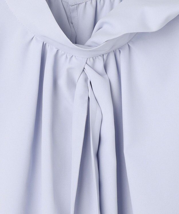 ANY SIS L 【2WAY】リボンギャザー ブラウス スカイブルー系