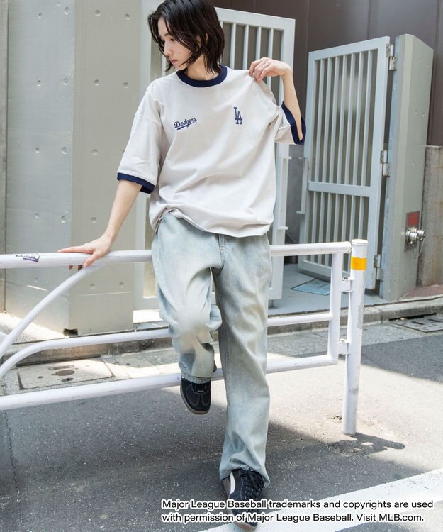 WEGO 【ユニセックス着用ITEM】別注MLBリンガーグラフィックT（SS） アッシュグレー