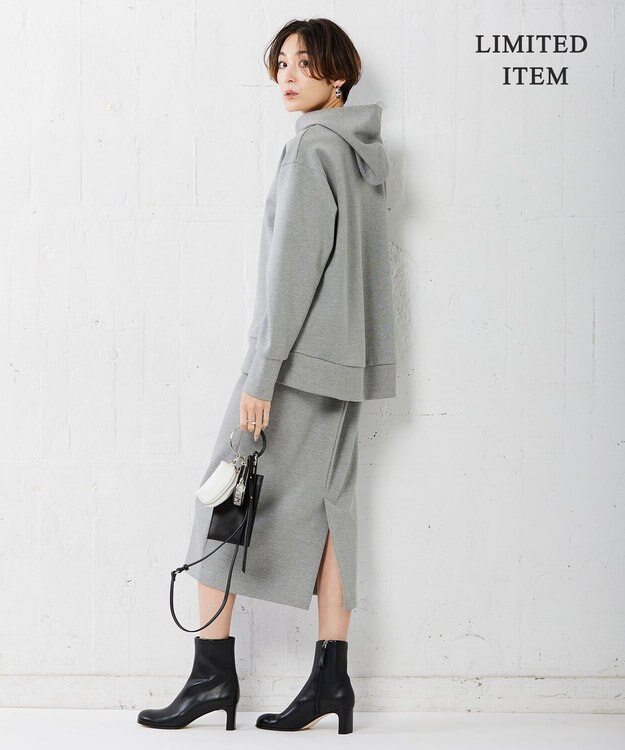 ICB 【WEB限定・洗える】AirJersey スカート ライトグレー系