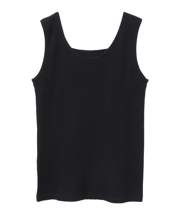 Green Parks 前後２Ｗａｙ　リブタンクトップ Black