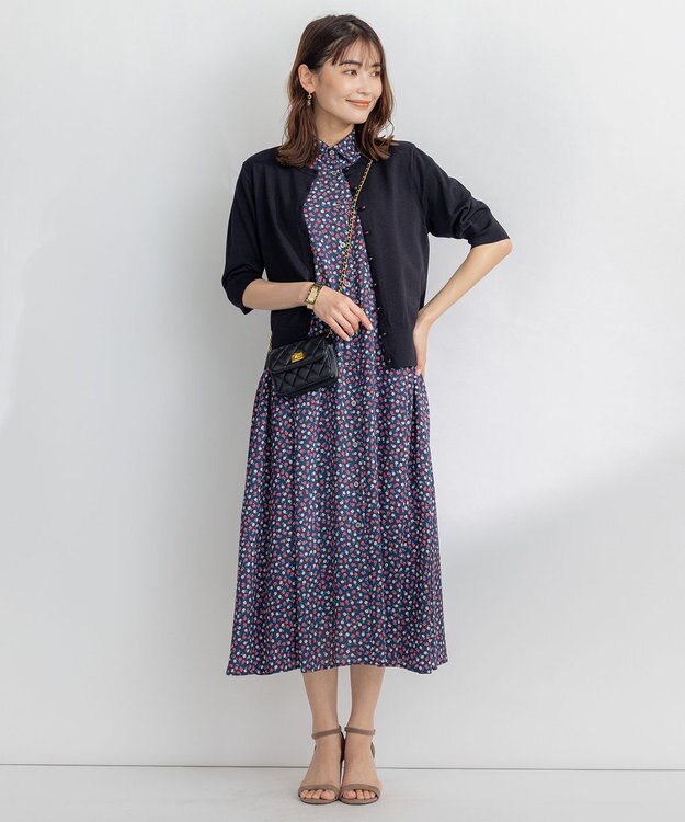 組曲 【洗える】プティフラワージョーゼットシフォン ワンピース ピンク系5