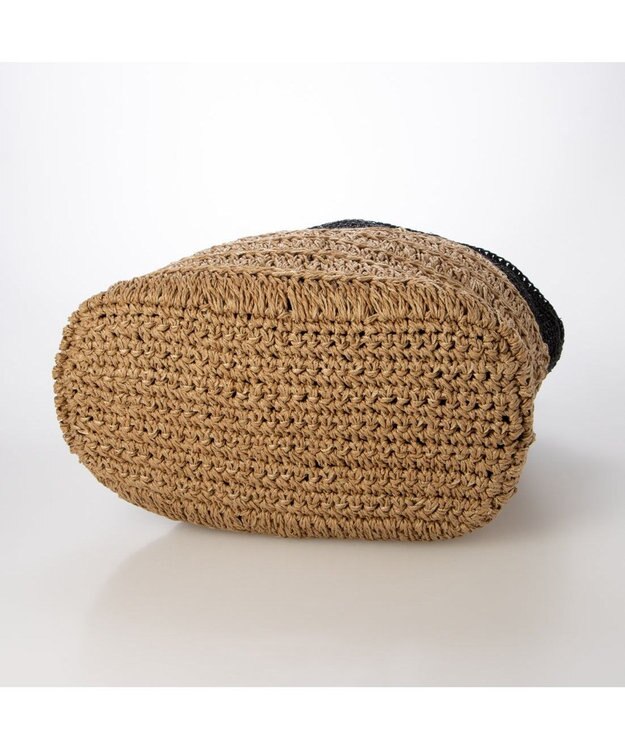 UNBILLION カシュカシュ cachecache / ラメ切替クロッシェトート カゴバッグ ブラック