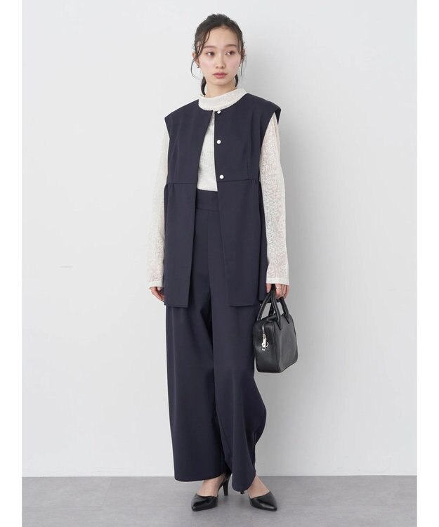 earth music&ecology ２ｗａｙハイウエストパンツ Navy