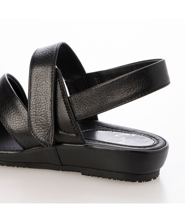 ing <ing>【WEB限定】ベルトデザインサンダル ブラック