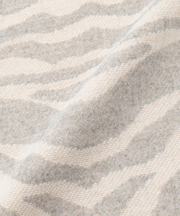 JOSEPH ABBOUD 【フランス製】ゼブラパターン ストール ホワイト系7