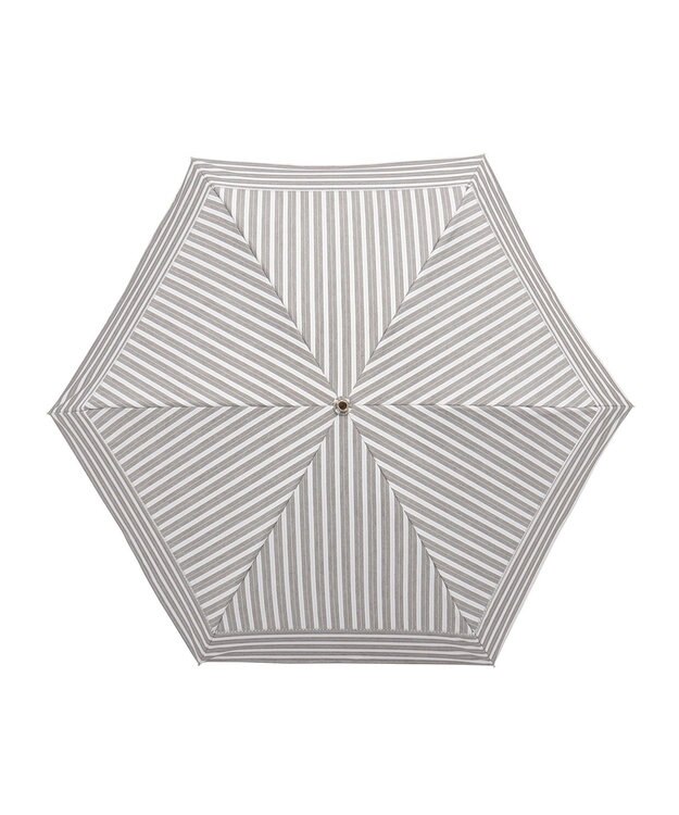 MOONBAT GRACY(グレイシー) 晴雨兼用日傘 折りたたみ傘 T/C Shirts stripe ブラウン