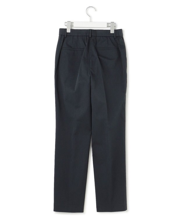 23区 【洗える】コットンサテンストレッチ テーパードパンツ ネイビー系