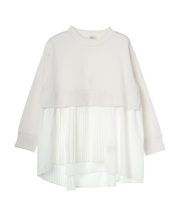 earth music&ecology プリーツヘムドッキングチュニック Ivory