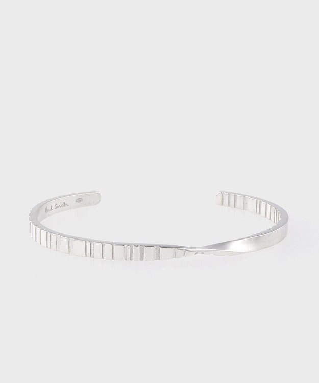 Paul Smith Shadow Stripe Emboss バングル シルバー
