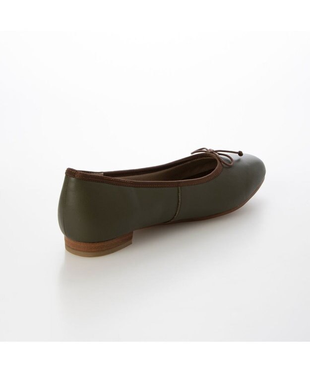 ing <ing>【３E】ワンポイントバレエシューズ カーキコンビ