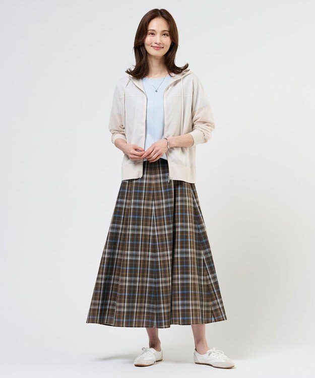 J.PRESS LADIES L 【2WAY】コットンスムース フレンチスリーブ カットソー サックスブルー系