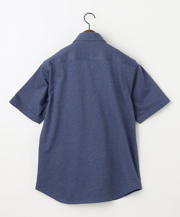 JOSEPH ABBOUD 【快適な着心地/イージーケア】コンパクトジャージースクエアジャガート 半袖 シャツ サックスブルー系7