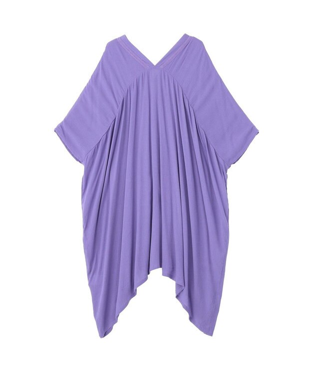 Green Parks ハシゴレースレーヨンクレープチュニック Purple