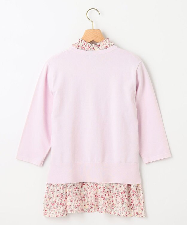 組曲 L 【WEB限定・2SET】フラワープリントアンサンブルニット ピンク系