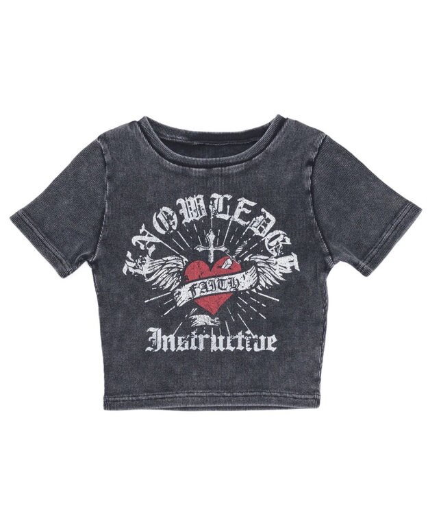 WEGO ヴィンテージウォッシュグラフィックリブT 柄3