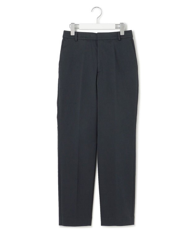 23区 【洗える】コットンサテンストレッチ テーパードパンツ ネイビー系