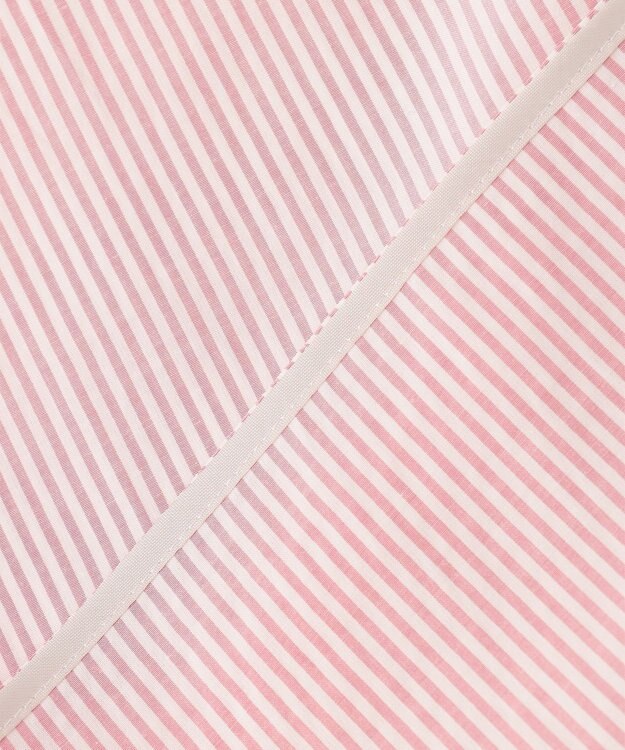 J.PRESS LADIES 【洗える】コットンアセVis ストライプ ギャザー ブラウス オレンジ系1