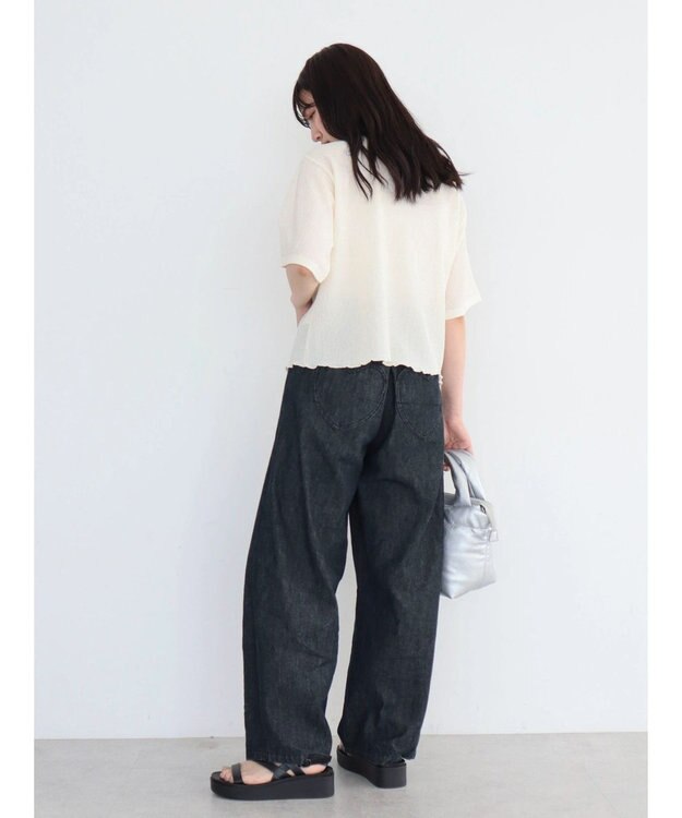 Green Parks BEST PRICE 表面カット衿付シャツ Ecru