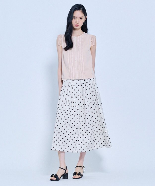 TOCCA VEGA＆STAR LACE ブラウス ピンク系