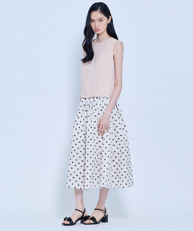 TOCCA VEGA＆STAR LACE ブラウス ピンク系