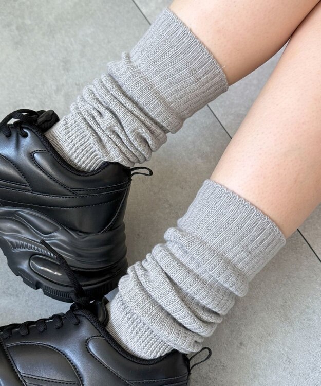 WEGO ゆるルーズソックス ライトグレー