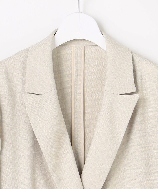 自由区 【カタログ掲載・人気素材・デザインリニューアル・セットアップ対応】リネンライクシンセティックテーラード ジャケット フラックス