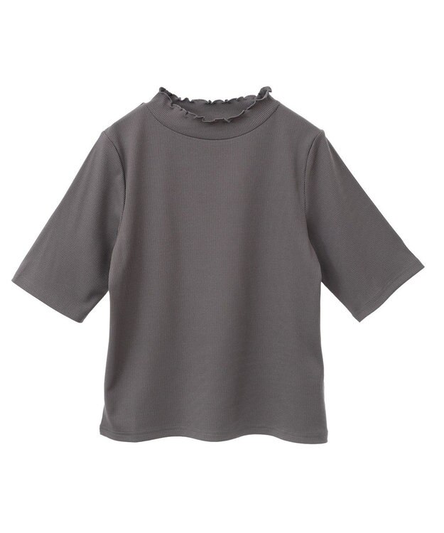 Green Parks ・Ｐｅｔｉｔ　Ｆｌｅｕｒ　５分袖メロウリブＴＥＥ Charcoal Gray