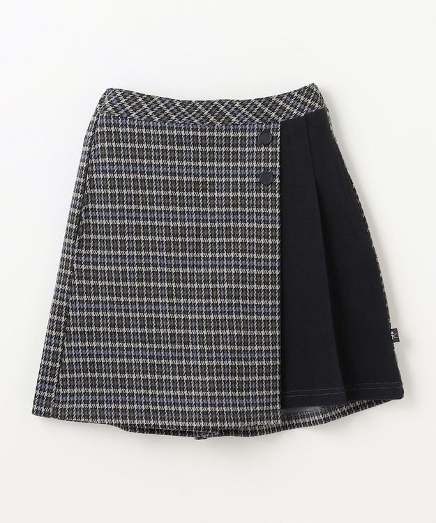 組曲 KIDS 【150-160㎝】チェック キュロット ブラック系