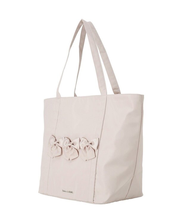 Maison de FLEUR 撥水加工リボンキャリーオンバッグ Grayish Pink