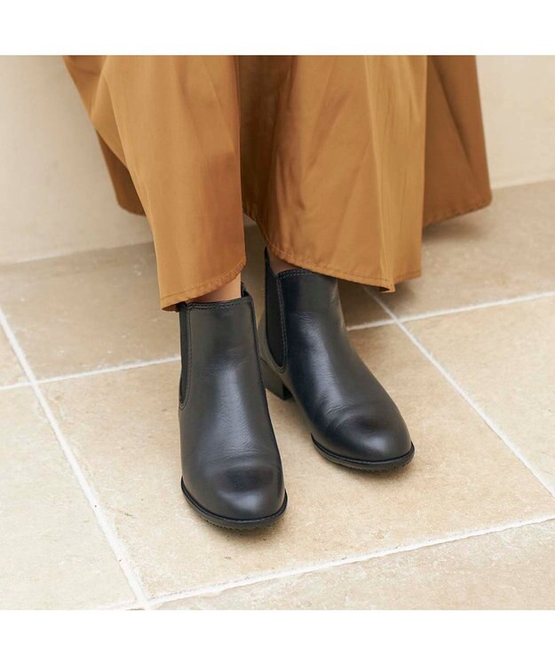 ing <ing>【WEB限定】【サスティナブルシリーズ】サイドゴアショートブーツ ブラック