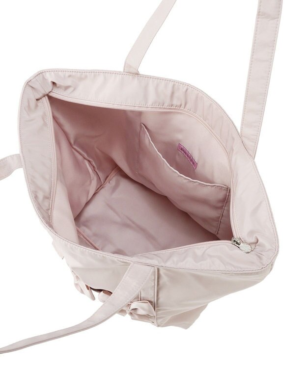 Maison de FLEUR 撥水加工リボンキャリーオンバッグ Grayish Pink