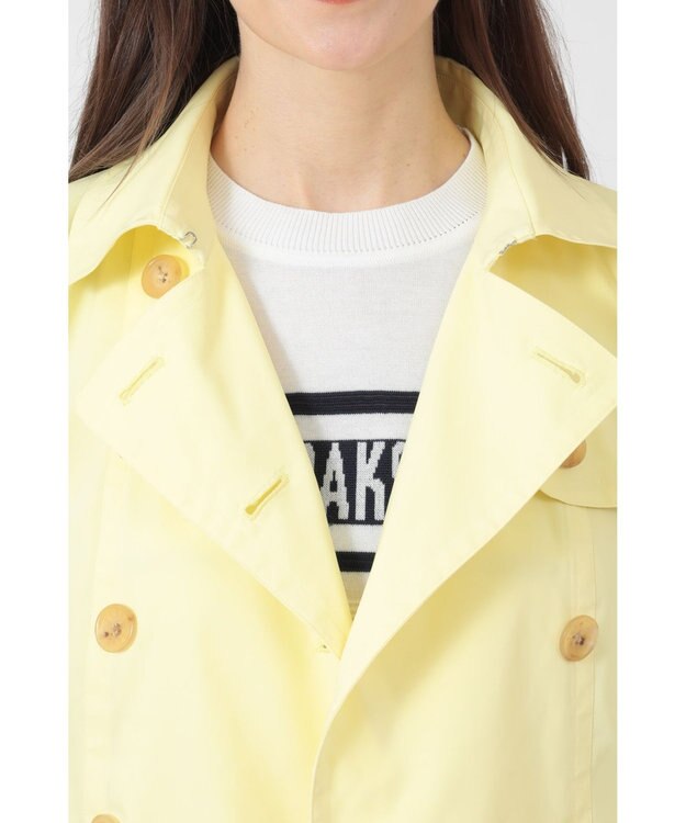DAKS ロングトレンチコート(ライナーキルト付き) ライトイエロー