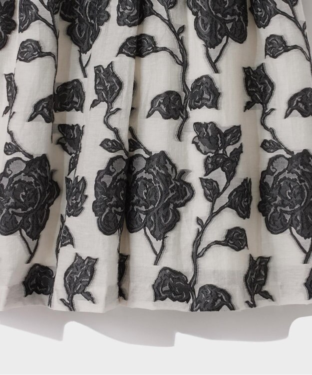 GRACE CONTINENTAL フラワージャガードテーラードレス キナリ