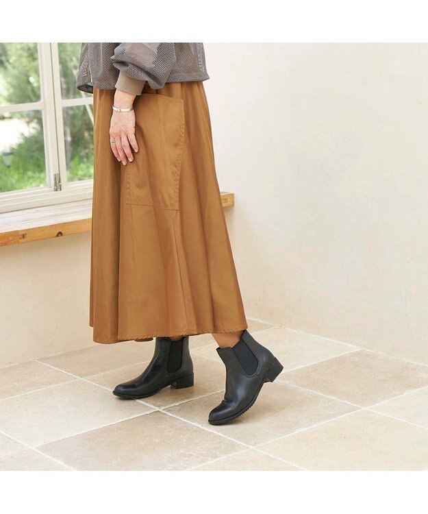 ing <ing>【WEB限定】【サスティナブルシリーズ】サイドゴアショートブーツ ブラック