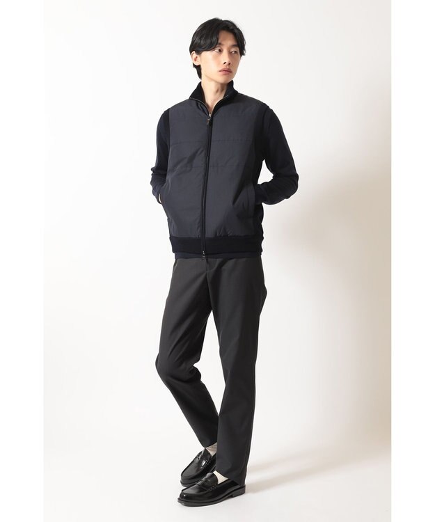 DAKS エクストラファインウール ニットベスト ネイビー