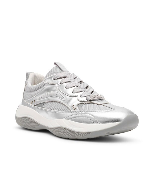 STEVE MADDEN PREMIO 異素材ミックスボリュームスニーカー シルバー