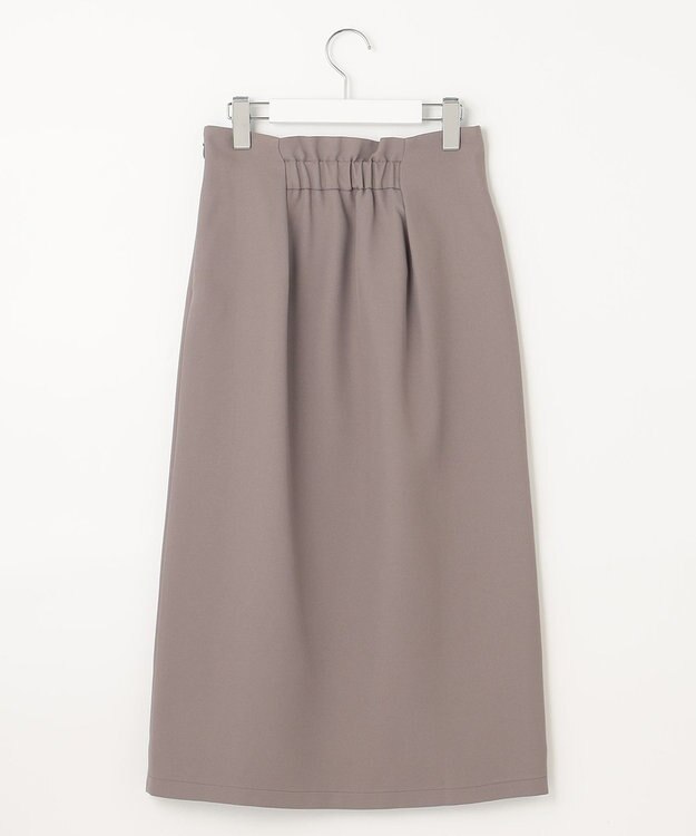 Feroux 【洗える】タックストレート スカート ライトグレー系