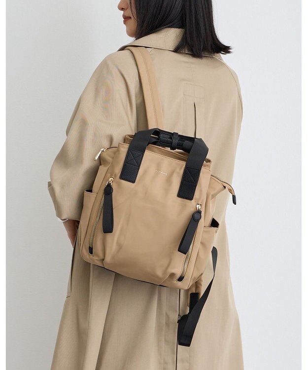 MioFIRANO はっ水軽量ナイロン2WAYリュック　FIRANO フィラノ BEIGE