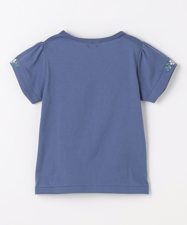 組曲 KIDS  【110-140㎝】 フラワーリースTeeシャツ ブルー