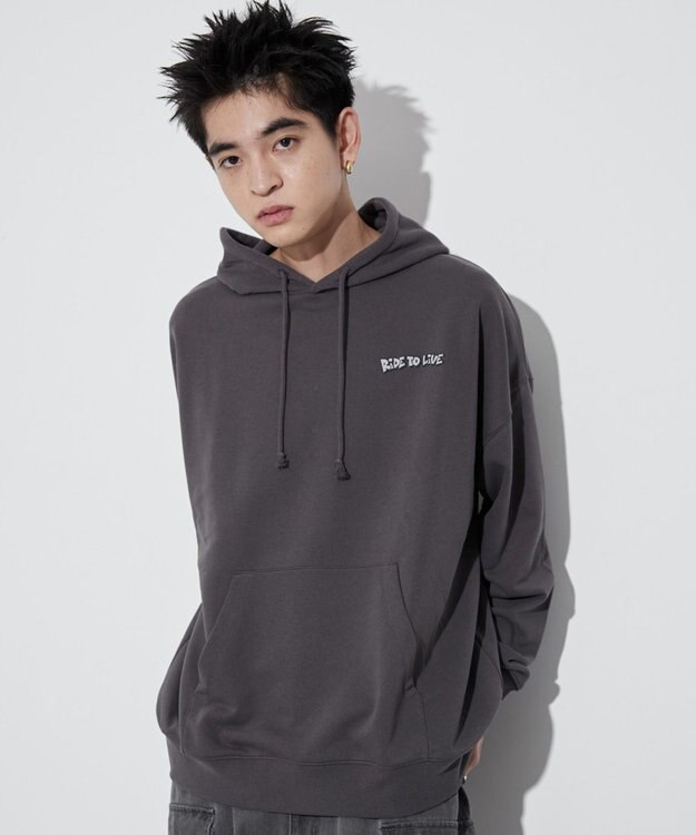 WEGO 【ユニセックス着用ITEM】別注NEW　JACKグラフィックプルパーカー スミクロ