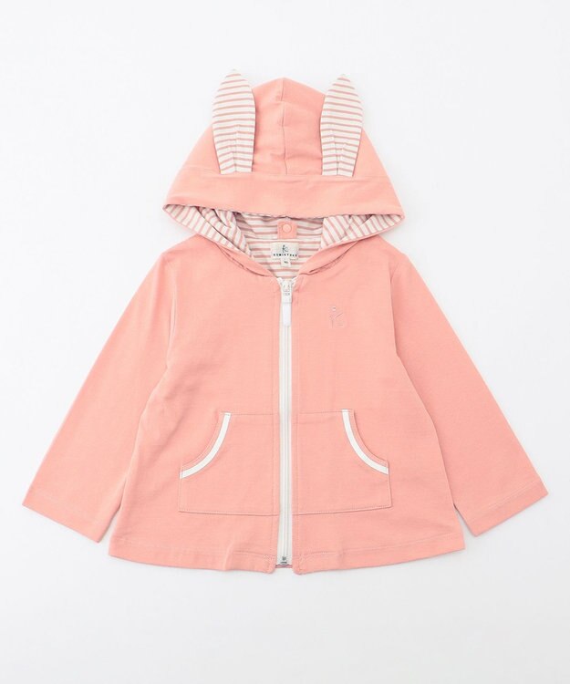 組曲 KIDS 【80-90cm】セーラーボーダー パーカー ピンク系