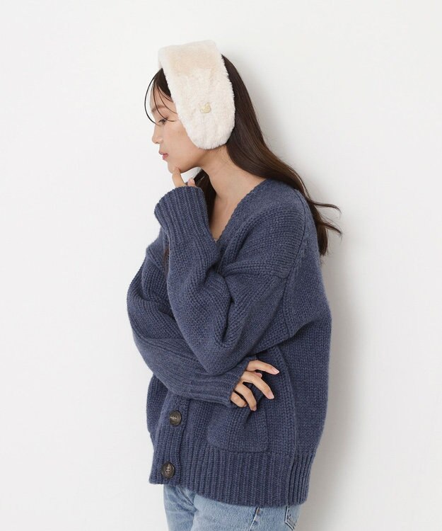 MOONBAT PAUL&JOE ACCESSOIRES(ポール&ジョー)カチューシャ イヤマフ ネコチャーム付 ホワイト