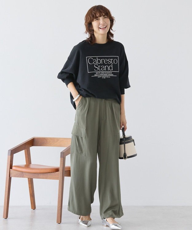 AMERICAN HOLIC ボックスロゴプリント裏毛プルオーバー Black