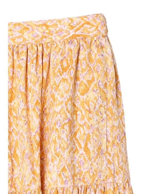 AMERICAN HOLIC ティアードエスニックプリントスカート Orange